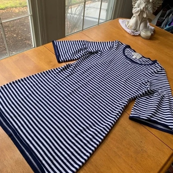 Sail To Sable Bell Sleeve Sailor Midi Dress Knit Pullover Boho Chic Navy, Size S - Picture 2 of 6